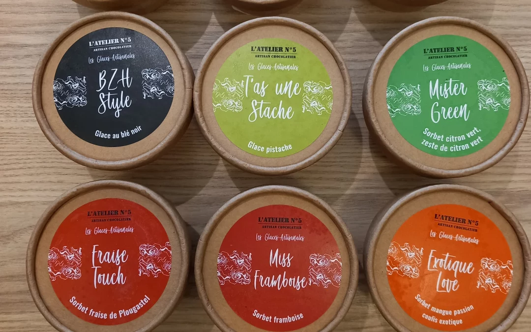 Glaces artisanale de l4atelier n°5 la Forêt Fouesnant