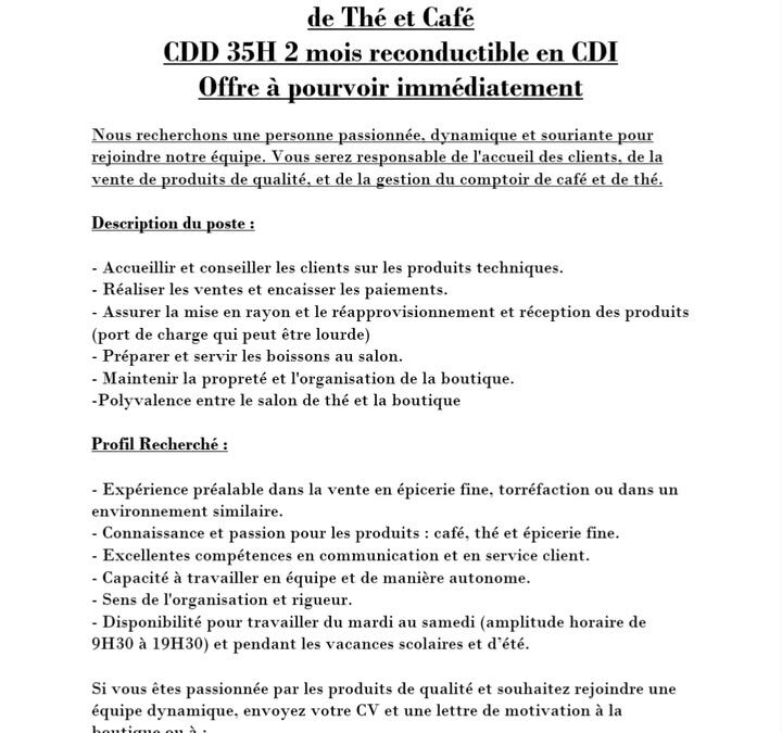 🌟Rejoignez vite notre équipe…