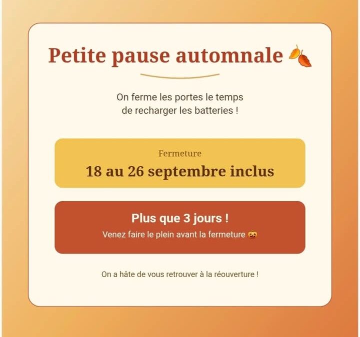 Petit rappel à toute notre clientèle : La boutique et…